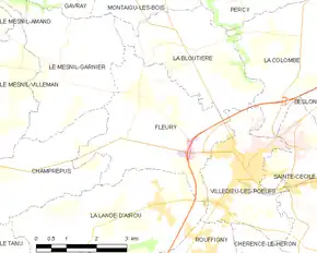 Poziția localității Fleury