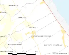 Poziția localității Foucarville