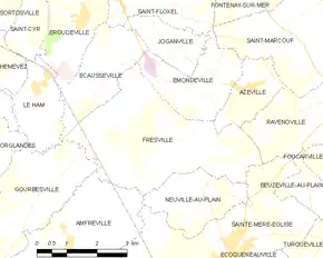 Poziția localității Fresville