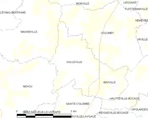 Poziția localității Golleville