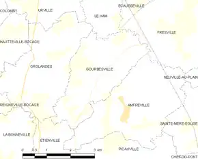 Poziția localității Gourbesville