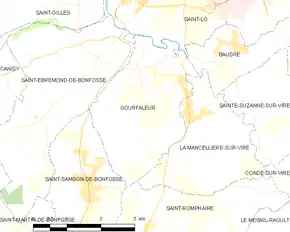 Poziția localității Gourfaleur