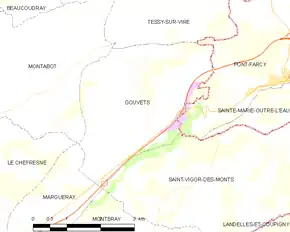 Poziția localității Gouvets