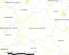 Poziția localității Hauteville-la-Guichard