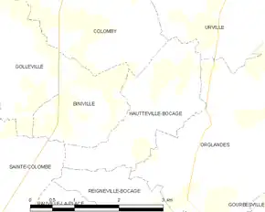 Poziția localității Hautteville-Bocage