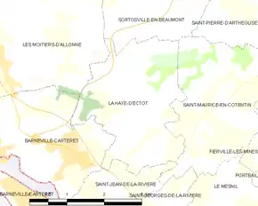 Poziția localității La Haye-d'Ectot