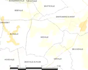 Poziția localității Hiesville
