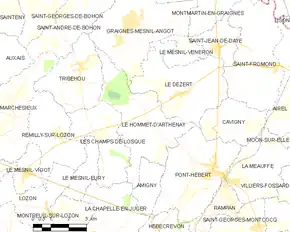 Poziția localității Le Hommet-d'Arthenay