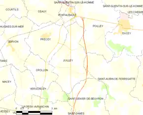 Poziția localității Juilley