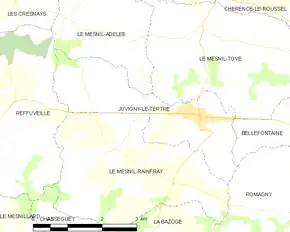Poziția localității Juvigny-le-Tertre