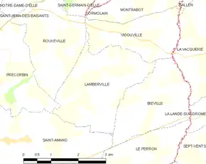 Poziția localității Lamberville