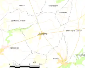 Poziția localității Lengronne