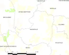 Poziția localității Magneville