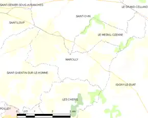Poziția localității Marcilly