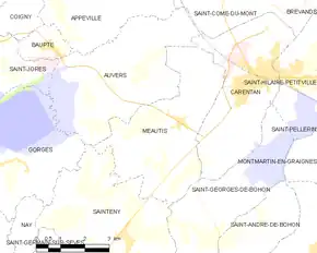 Poziția localității Méautis