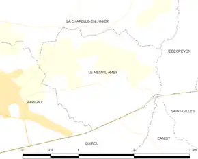 Poziția localității Le Mesnil-Amey