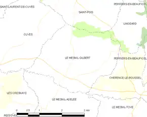 Poziția localității Le Mesnil-Gilbert