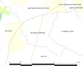 Poziția localității Le Mesnil-Herman