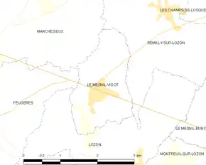 Poziția localității Le Mesnil-Vigot