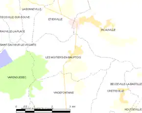 Poziția localității Les Moitiers-en-Bauptois