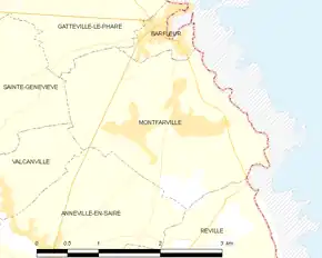 Poziția localității Montfarville