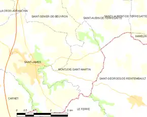 Poziția localității Montjoie-Saint-Martin