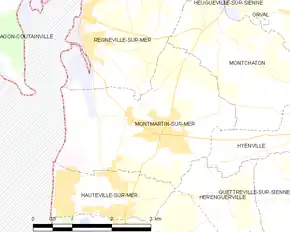 Poziția localității Montmartin-sur-Mer