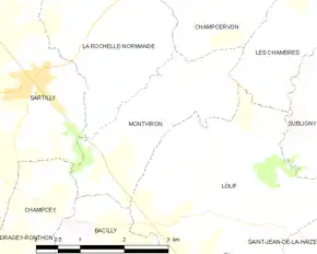 Poziția localității Montviron