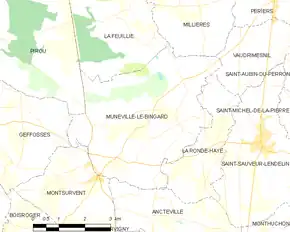 Poziția localității Muneville-le-Bingard