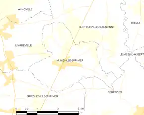 Poziția localității Muneville-sur-Mer