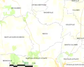 Poziția localității Néhou