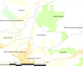 Poziția localității Neufmesnil