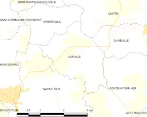 Poziția localității Ozeville