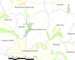 Poziția localității Perriers-en-Beauficel