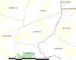 Poziția localității Le Perron