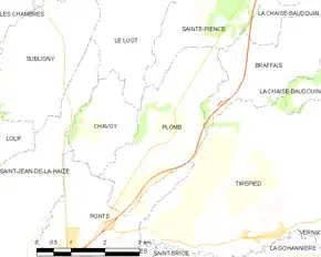 Poziția localității Plomb