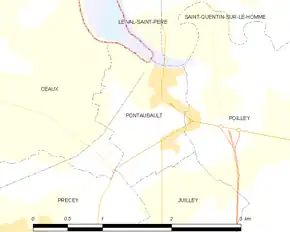 Poziția localității Pontaubault
