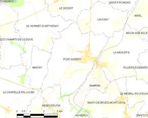 Poziția localității Pont-Hébert