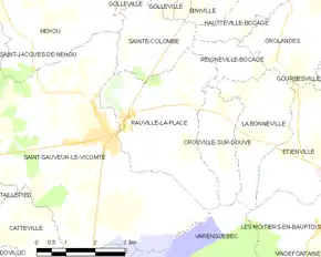 Poziția localității Rauville-la-Place