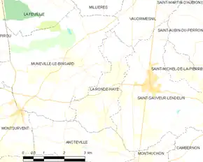 Poziția localității La Ronde-Haye