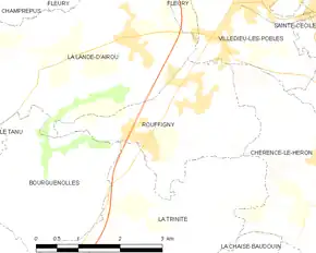 Poziția localității Rouffigny