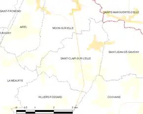 Poziția localității Saint-Clair-sur-l'Elle