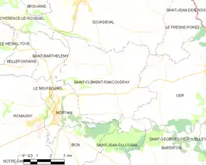 Poziția localității Saint-Clément-Rancoudray