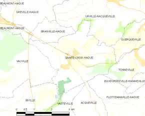 Poziția localității Sainte-Croix-Hague