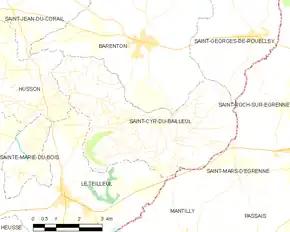 Poziția localității Saint-Cyr-du-Bailleul