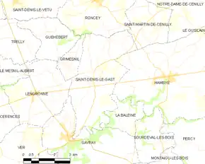 Poziția localității Saint-Denis-le-Gast