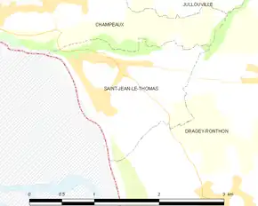 Poziția localității Saint-Jean-le-Thomas