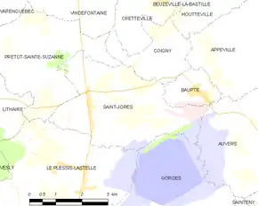 Poziția localității Saint-Jores