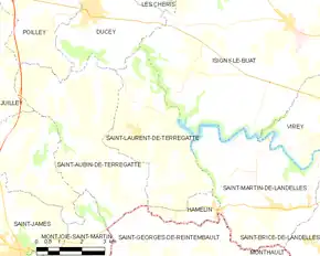 Poziția localității Saint-Laurent-de-Terregatte