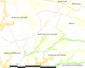 Poziția localității Saint-Malo-de-la-Lande